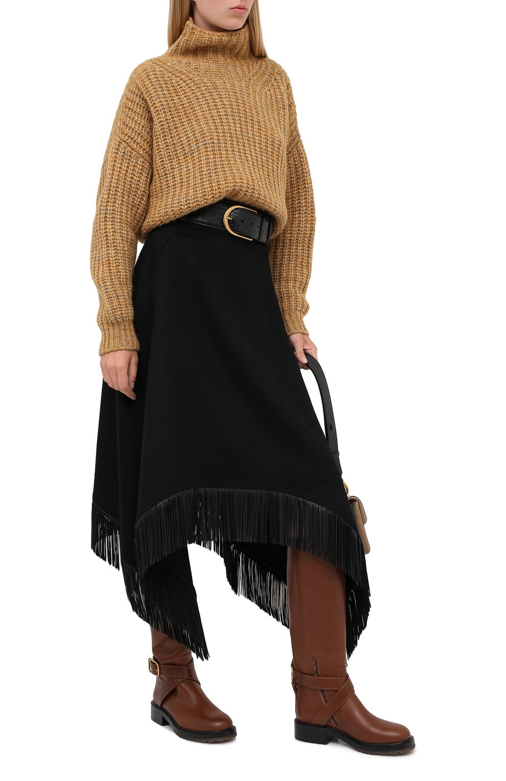 Кожаные сапоги diane CHLOÉ, арт. CHC20A350L4, фото 2