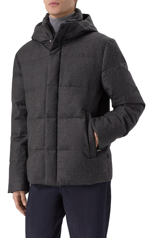 Пуховая куртка из шерсти и кашемира Duno WINS0R/LEVIC0 Серый  WINS0R/LEVIC0 Фото 3
