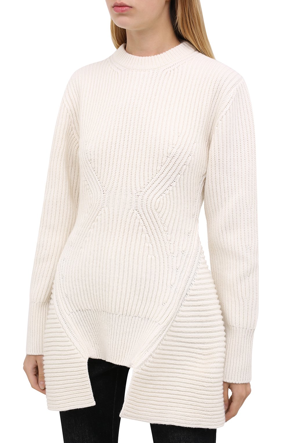 Свитер из шерсти и кашемира ALEXANDER MCQUEEN светло-бежевого цвета по цене 107000 руб., арт. 633692/Q1AQX, фото 4 Свитер из шерсти и кашемира ALEXANDER MCQUEEN, арт. 633692/Q1AQX, фото 4