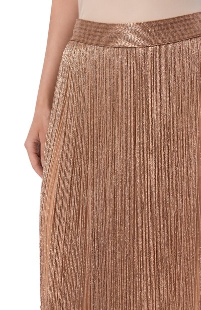Юбка с отделкой бисером ELIE SAAB золотого цвета по цене 821500 руб., арт. SK325NS26/BE076, фото 5 Юбка с отделкой бисером ELIE SAAB, арт. SK325NS26/BE076, фото 5