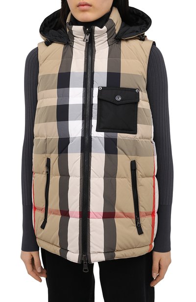 Пуховый жилет BURBERRY бежевого цвета по цене 141000 руб., арт. 8033432, фото 3 Пуховый жилет BURBERRY, арт. 8033432, фото 3