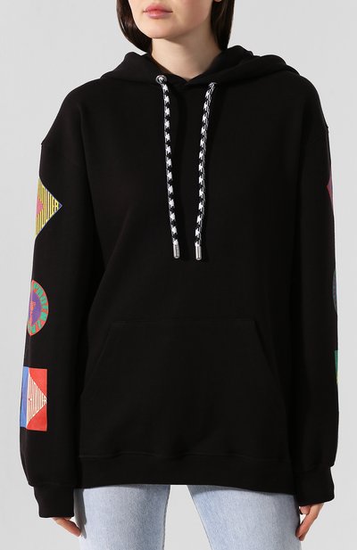 Хлопковое худи PROENZA SCHOULER черного цвета по цене 25650 руб., арт. WL1934097-JCP109, фото 3 Хлопковое худи PROENZA SCHOULER, арт. WL1934097-JCP109, фото 3