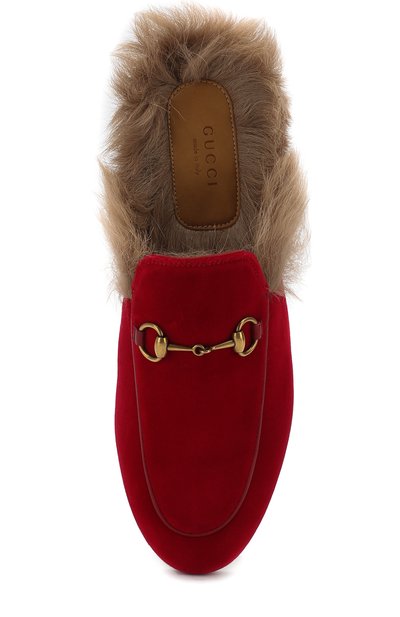 Бархатные сабо princetown с пряжкой-трензелем GUCCI, арт. 448657/K4D50, фото 5