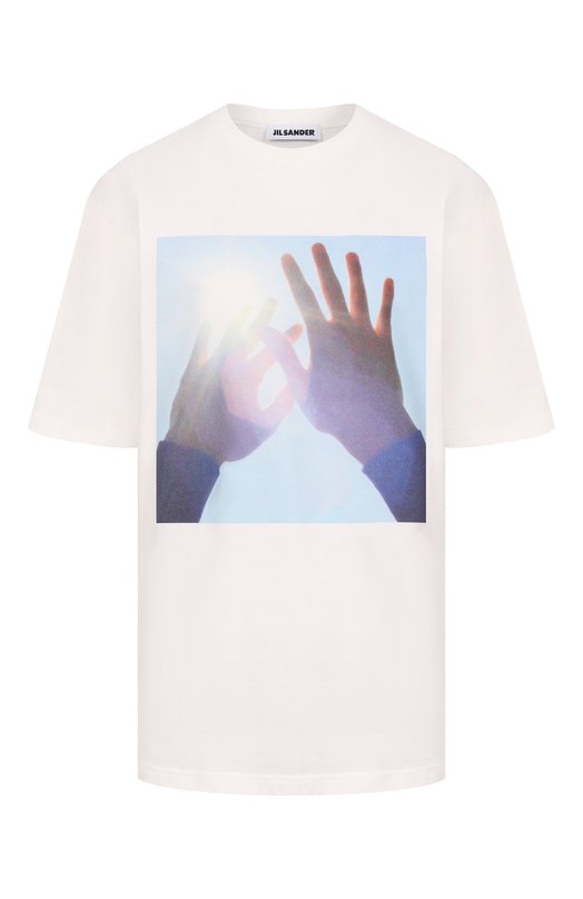Хлопковая футболка Jil Sander J03GC0157/J20361 Белый J03GC0157/J20361
