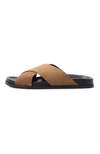 Замшевые шлепанцы MVST темно-бежевого цвета по цене 72750 руб., арт. SANDAL 1/SUEDE, фото 3 Замшевые шлепанцы MVST, арт. SANDAL 1/SUEDE, фото 3