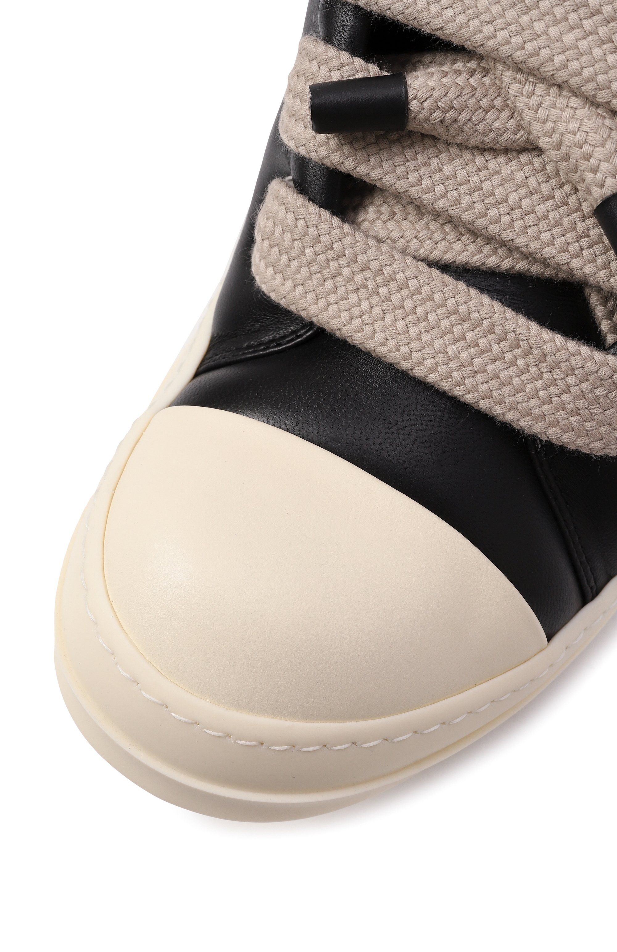 Кожаные кеды hollywood jumbolace RICK OWENS, арт. RU01E5893/LLPPW2, фото 7