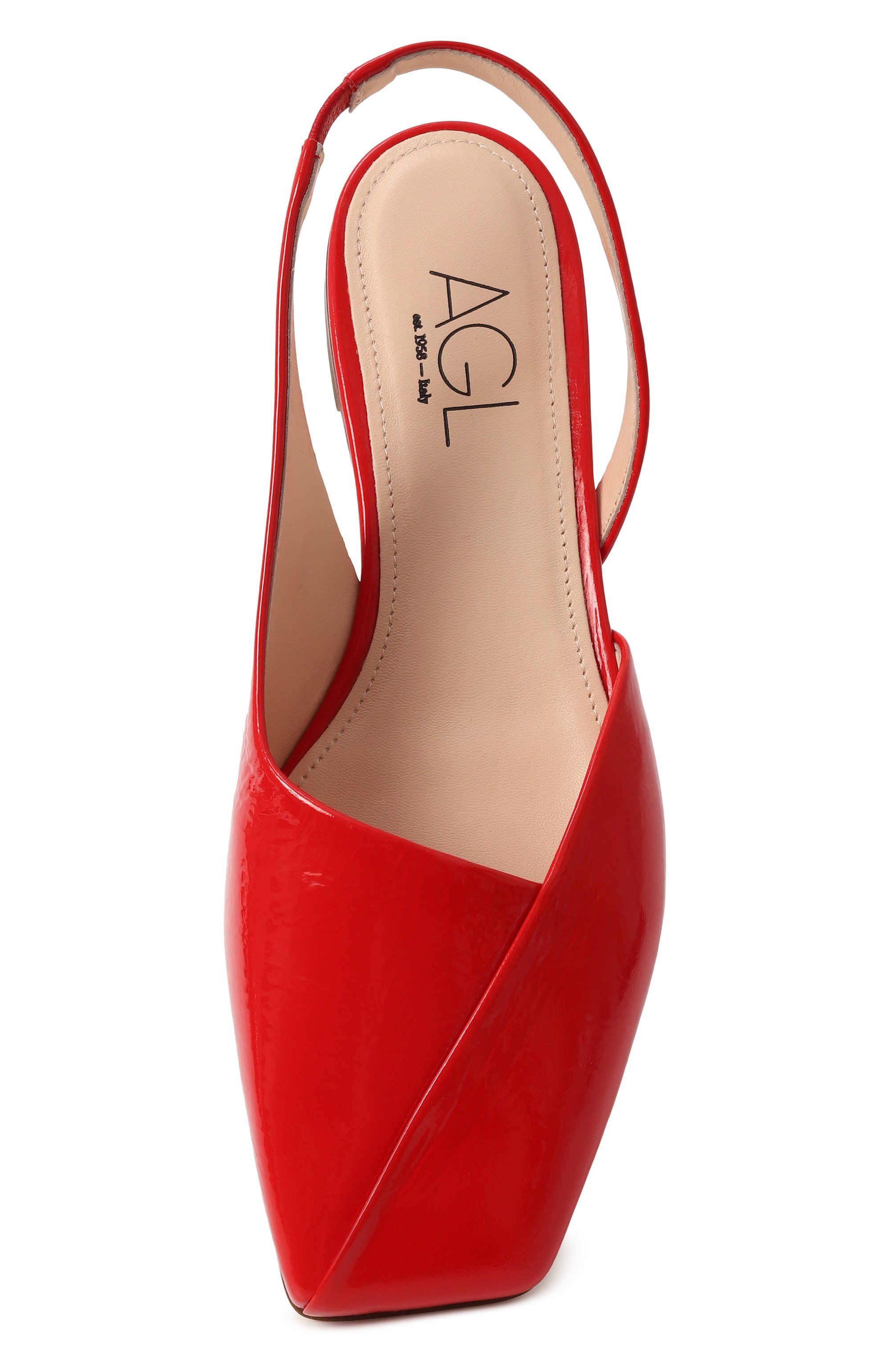 Кожаные балетки rina AGL красного цвета по цене 37700 руб., арт. D550002PC/PLUME, фото 6 Кожаные балетки rina AGL, арт. D550002PC/PLUME, фото 6