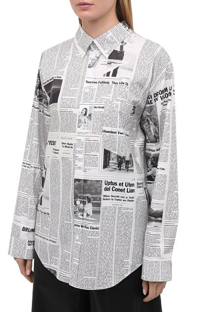 Хлопковая рубашка BALENCIAGA, арт. 642302/TJLJ2, фото 3