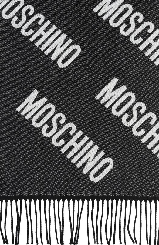 Шерстяной шарф Moschino 50234/M5873 Чёрный  50234/M5873 Фото 4