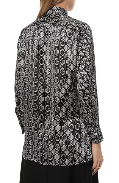 Атласная блузка KITON темно-синего цвета по цене 125000 руб., арт. D57445K0978C, фото 4 Атласная блузка KITON, арт. D57445K0978C, фото 4