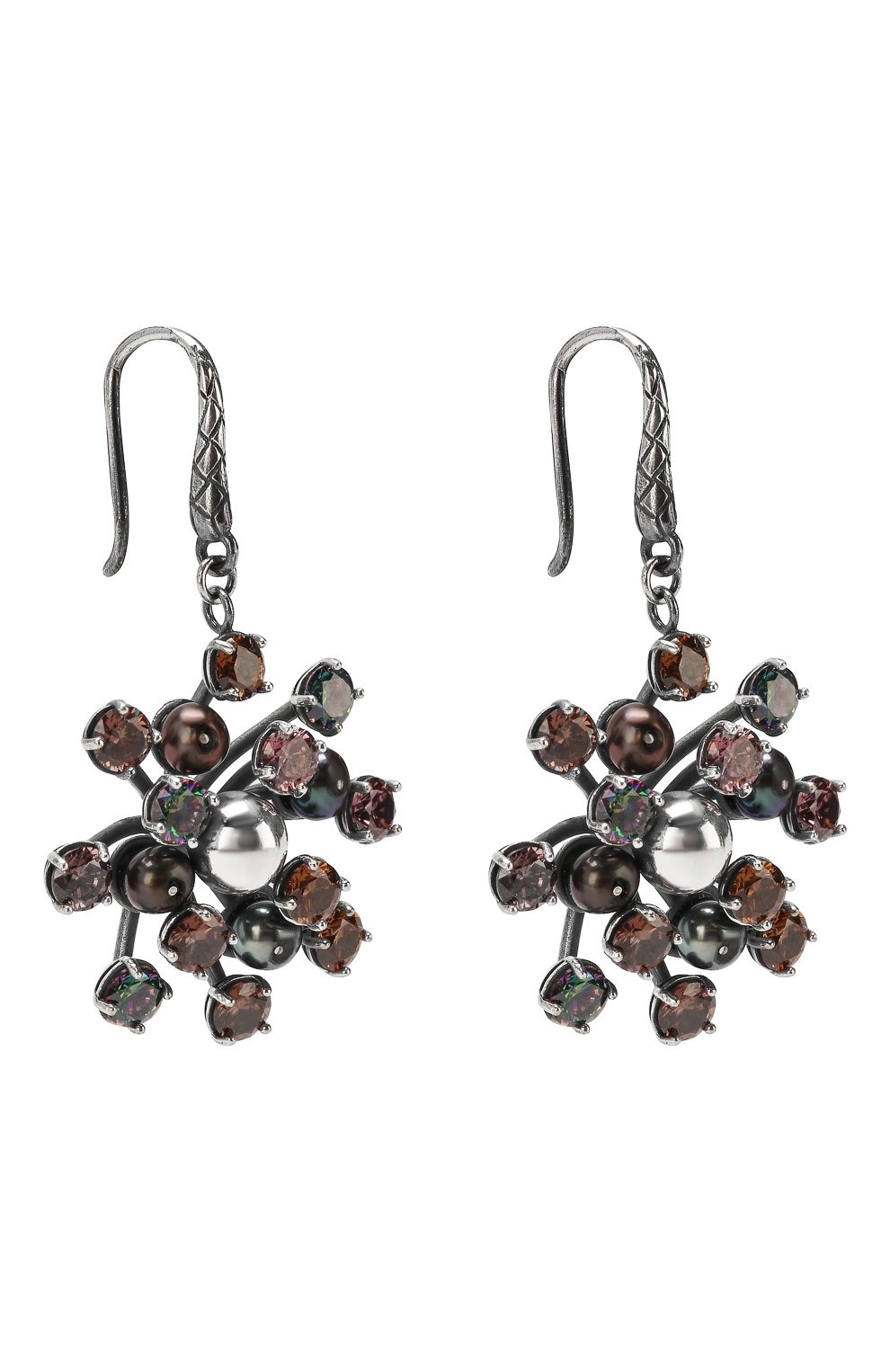 Серебряные серьги с подвесками BOTTEGA VENETA разноцветного цвета по цене 62050 руб., арт. 550190/VB0B2, фото 3 Серебряные серьги с подвесками BOTTEGA VENETA, арт. 550190/VB0B2, фото 3