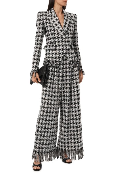 Твидовые брюки GIUSEPPE DI MORABITO черно-белого цвета по цене 170500 руб., арт. 02SSPA097C 02300, фото 2 Твидовые брюки GIUSEPPE DI MORABITO, арт. 02SSPA097C 02300, фото 2