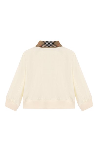 Хлопковый бомбер BURBERRY кремового цвета по цене 68650 руб., арт. 8130105, фото 2 Хлопковый бомбер BURBERRY, арт. 8130105, фото 2