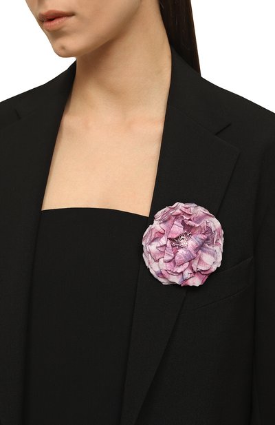 Брошь GUCCI сиреневого цвета по цене 41760 руб., арт. 412103 I3967, фото 2 Брошь GUCCI, арт. 412103 I3967, фото 2