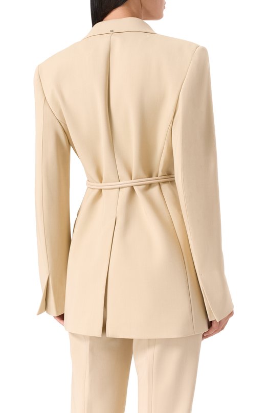 Жакет из вискозы Sportmax GLASSA Бежевый  GLASSA Фото 4