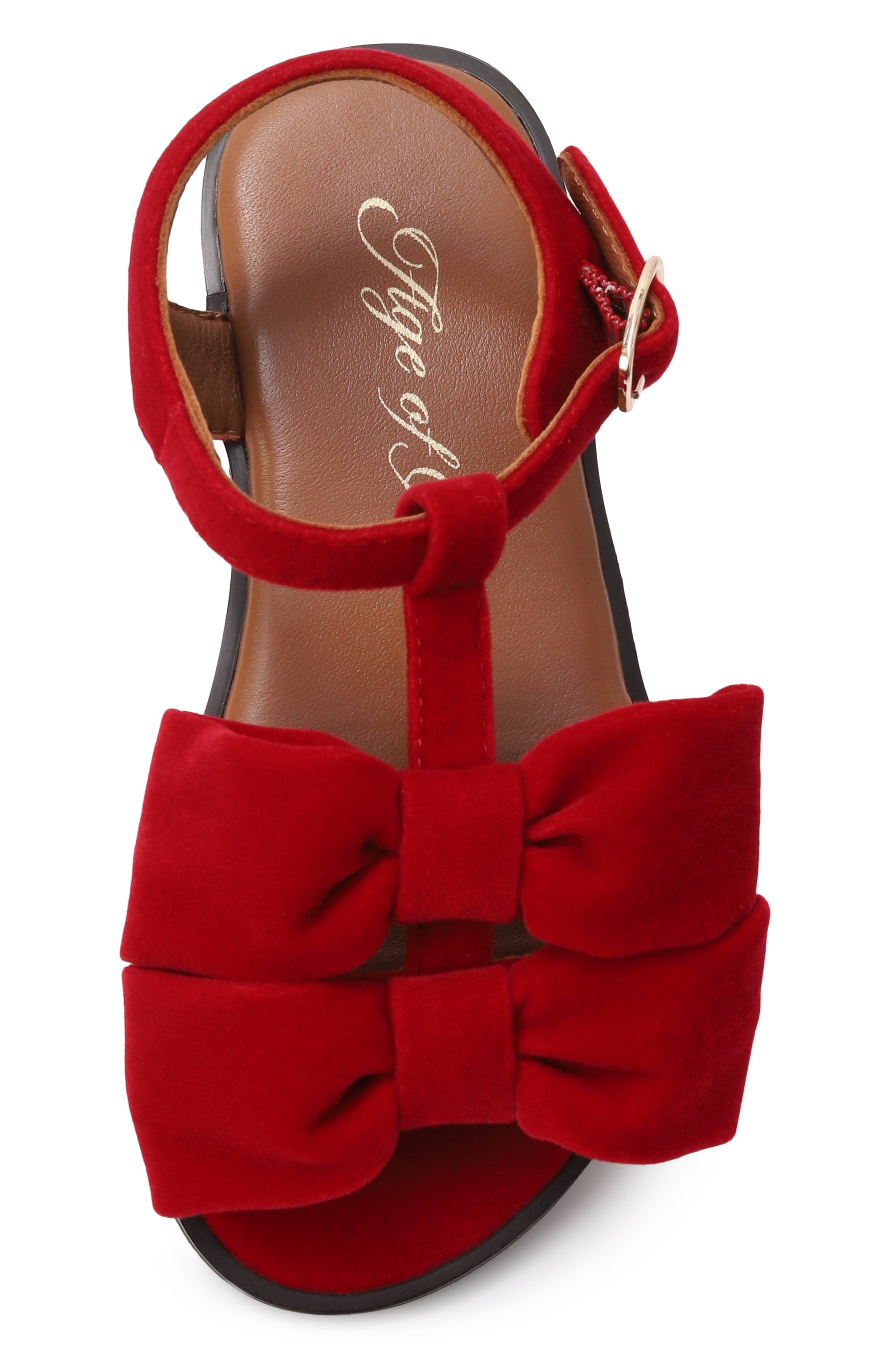 Бархатные сандалии rumi AGE OF INNOCENCE красного цвета по цене 14350 руб., арт. 000487/RUMI/25, фото 4 Бархатные сандалии rumi AGE OF INNOCENCE, арт. 000487/RUMI/25, фото 4