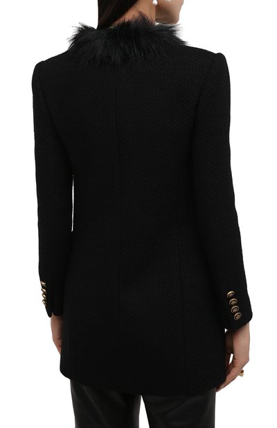 Шерстяной жакет SAINT LAURENT, арт. 668532/Y7D39, фото 4