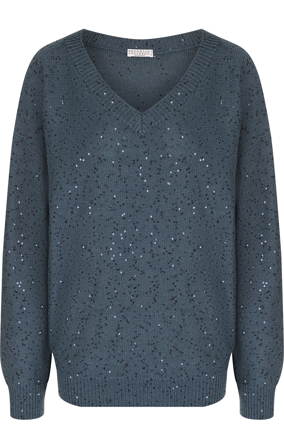 Пуловер из смеси кашемира и шелка с v-образным вырезом BRUNELLO CUCINELLI, арт. M73541012, фото 1