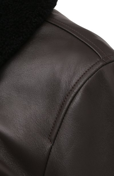 Кожаный бомбер с меховой отделкой LANVIN, арт. RM-LF0003-CM23-P21, фото 5