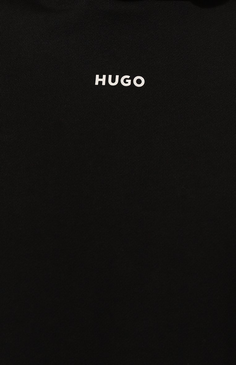 Мужской хлопковый спортивный костюм HUGO черного цвета, арт. 50492581 | Фото 6 (Материал внешний: Хлопок; Материал сплава: Проставлено; Драгоценные камни: Проставлено; Рукава: Длинные; Кросс-КТ: Спорт)