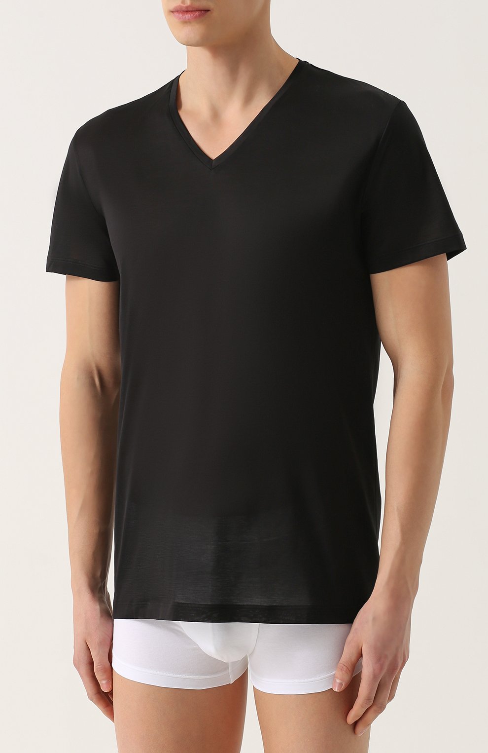 Хлопковая футболка с v-образным вырезом LA PERLA, арт. 0020152, фото 3