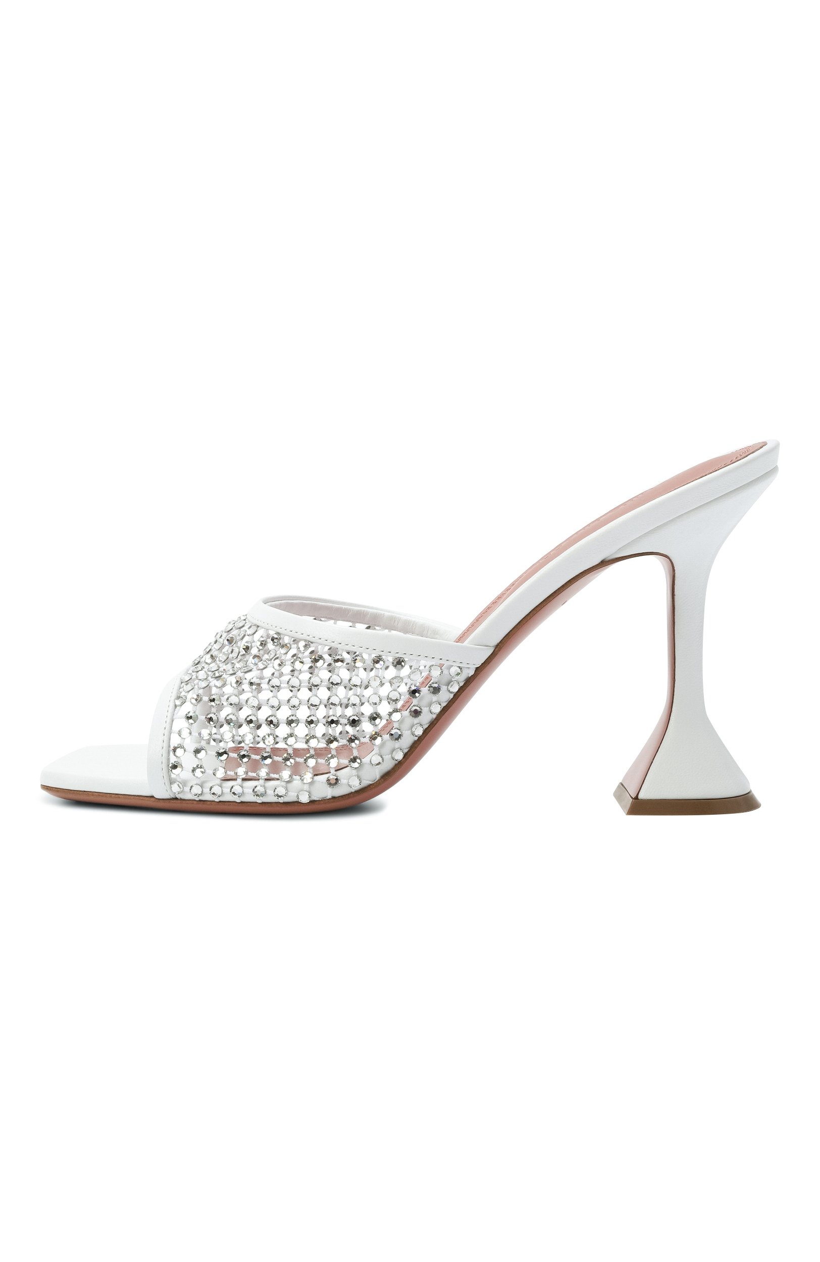 Текстильные мюли lupita 95 AMINA MUADDI белого цвета по цене 99500 руб., арт. LUPITA CRYSTAL NET SLIPPER 95/NAPPA, фото 4 Текстильные мюли lupita 95 AMINA MUADDI, арт. LUPITA CRYSTAL NET SLIPPER 95/NAPPA, фото 4