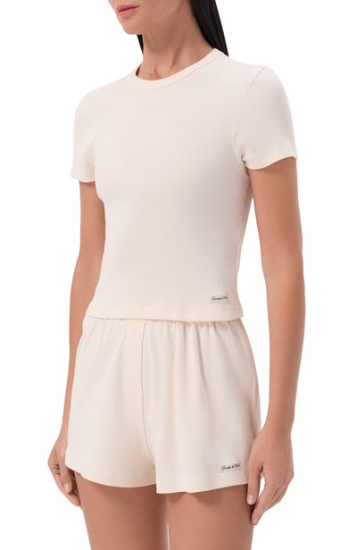 Хлопковая футболка SPORTY AND RICH, арт. T011374326WH37, фото 3