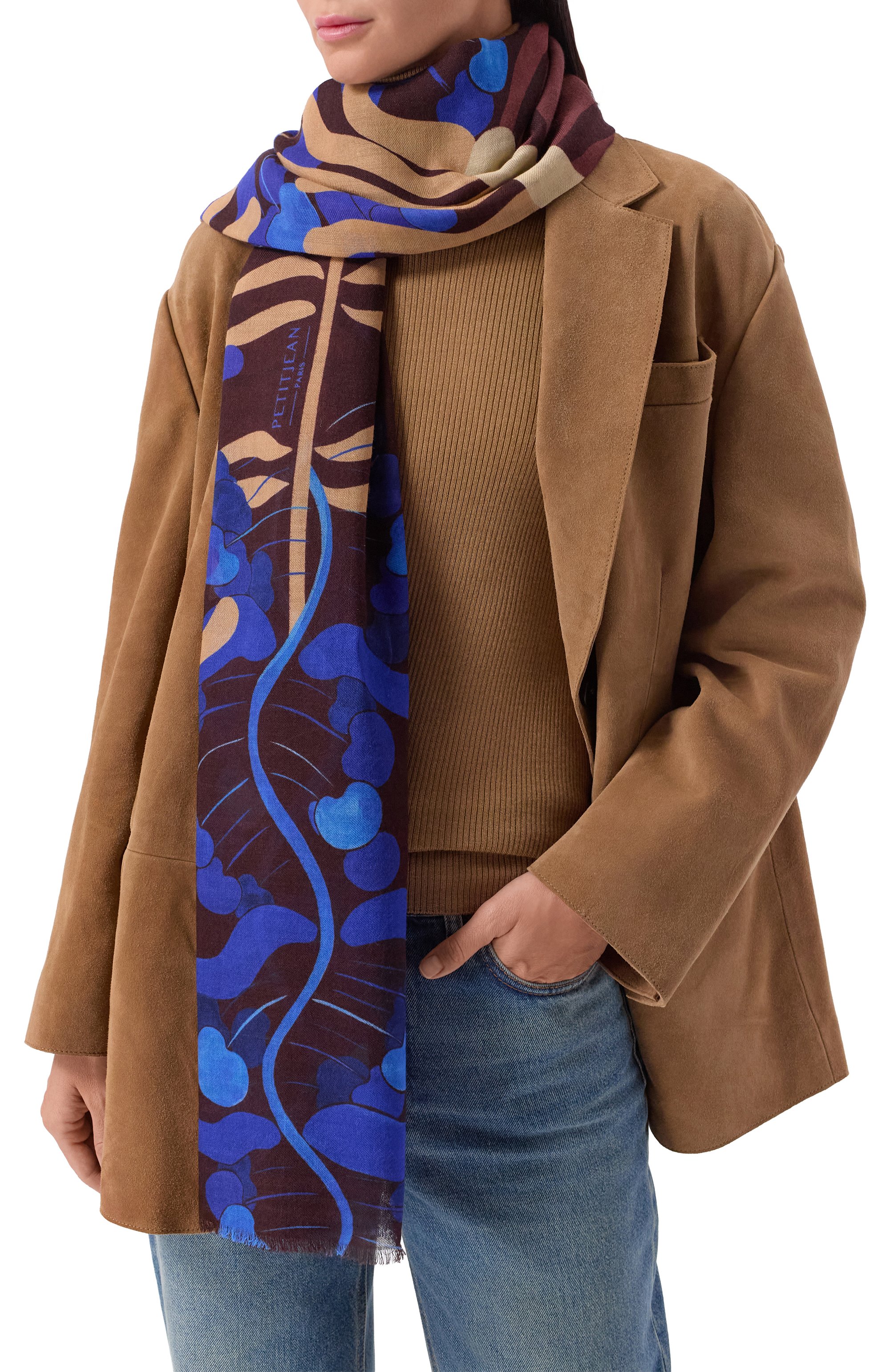 Палантин из шерсти и шелка PETITJEAN PARIS, арт. 20E22, фото 2