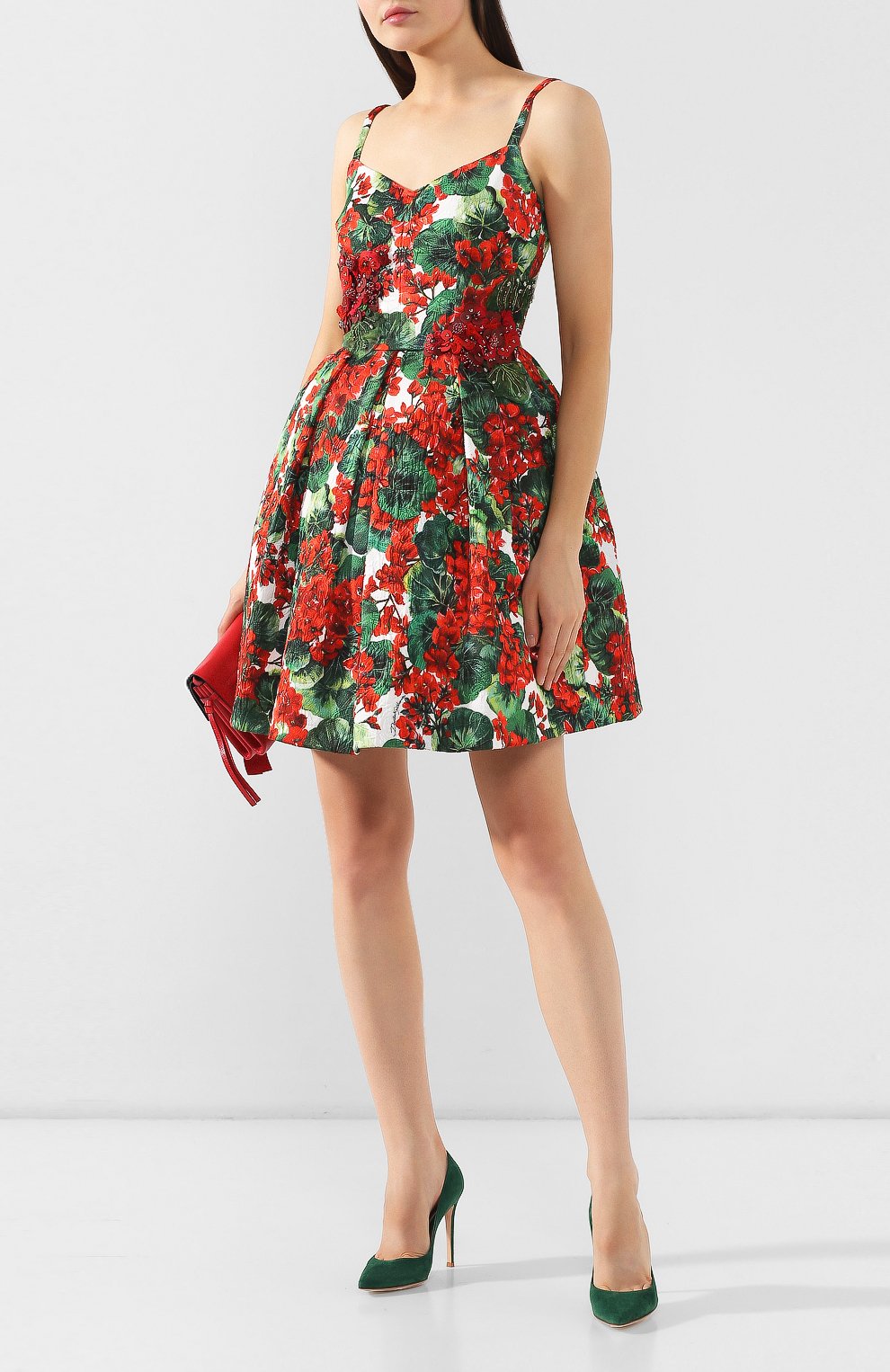 Платье из смеси хлопка и вискозы DOLCE & GABBANA, арт. F67G0Z/HSMY7, фото 2