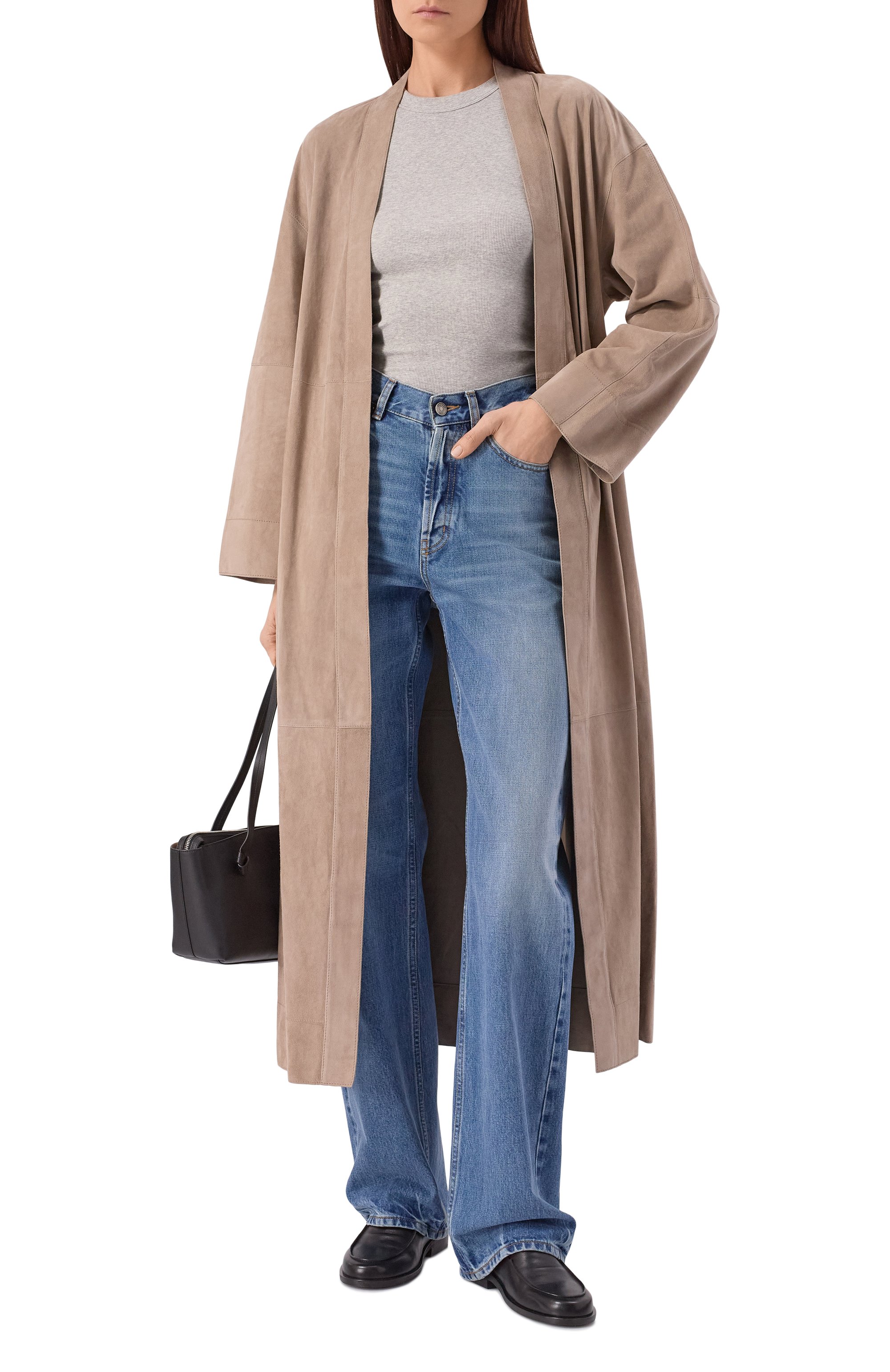 Майка из хлопка и шелка 12 STOREEZ серого цвета по цене 4800 руб., арт. 136694, фото 2 Майка из хлопка и шелка 12 STOREEZ, арт. 136694, фото 2