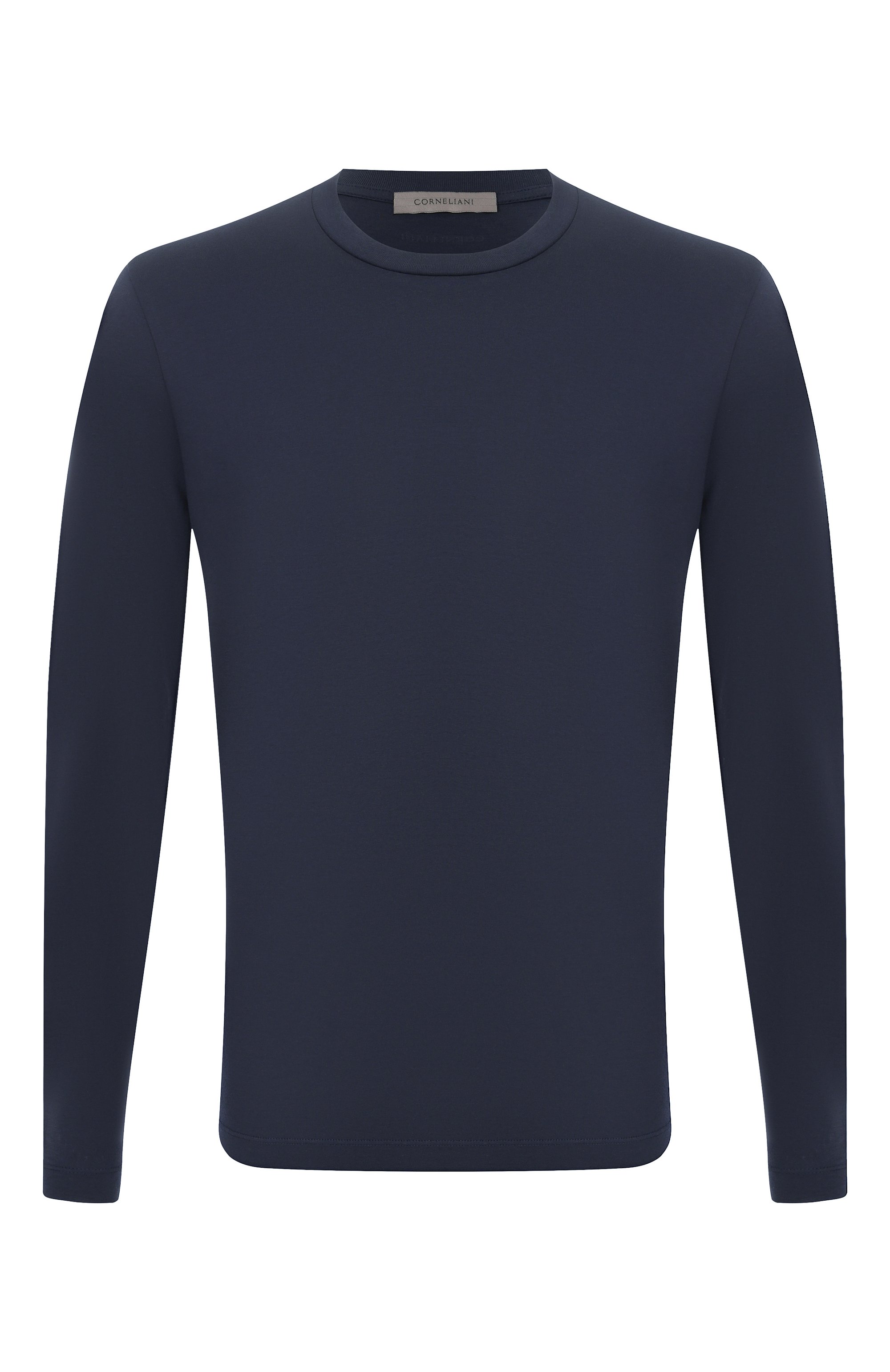 Хлопковый лонгслив CORNELIANI темно-синего цвета по цене 17200 руб., арт. 26G570-2625022, фото 1 Хлопковый лонгслив CORNELIANI, арт. 26G570-2625022, фото 1
