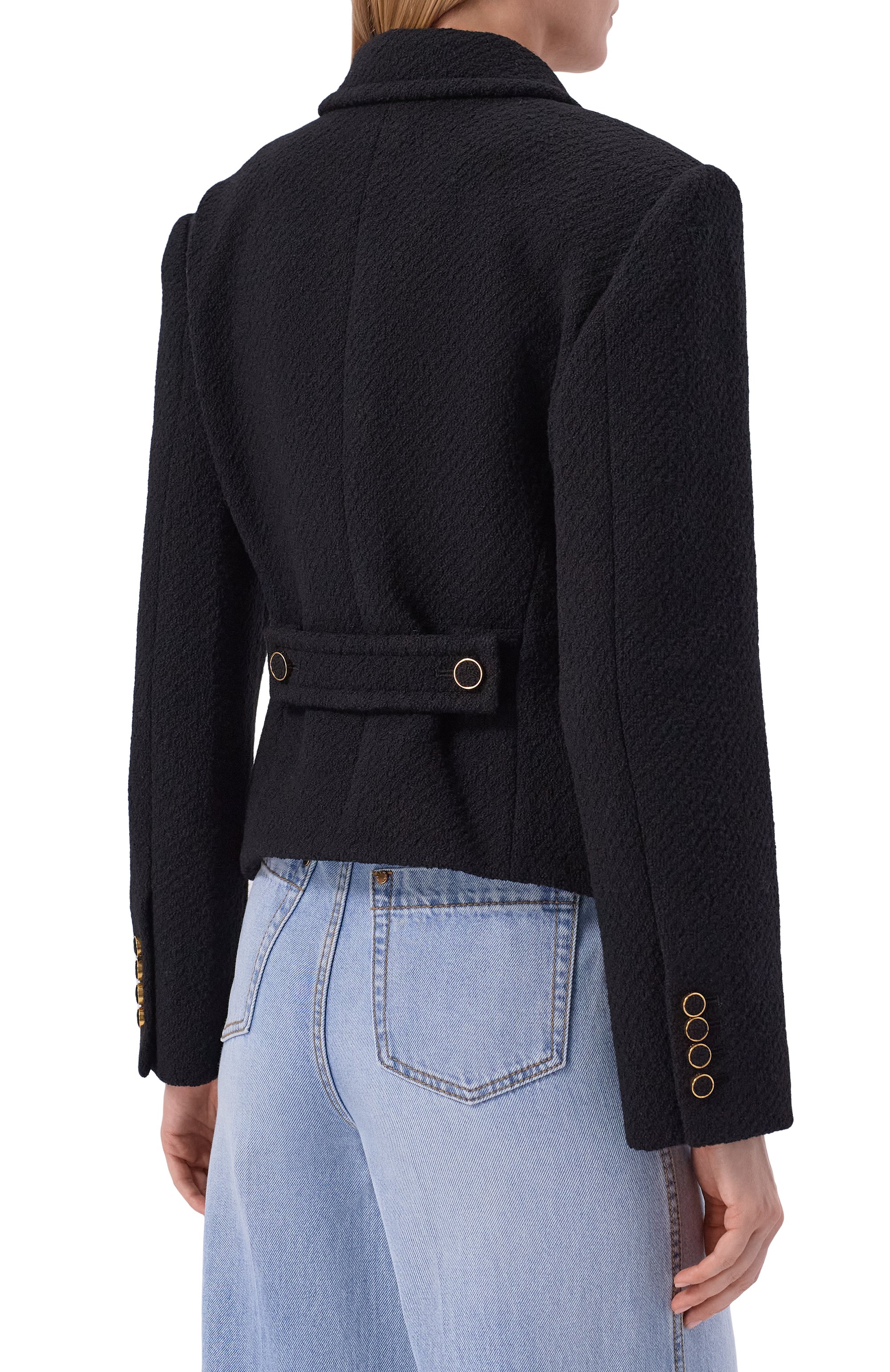 Шерстяной жакет CHLOÉ черного цвета по цене 291000 руб., арт. CH26AVE08060, фото 4 Шерстяной жакет CHLOÉ, арт. CH26AVE08060, фото 4