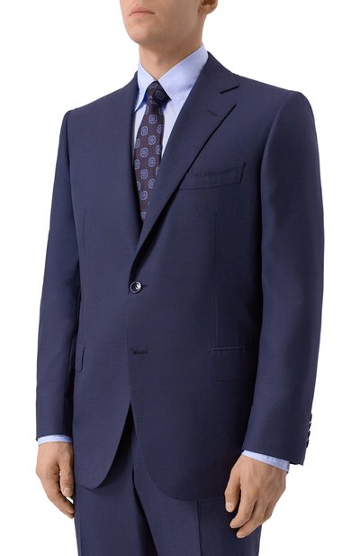 Шерстяной костюм ZILLI темно-синего цвета по цене 1210000 руб., арт. SP2B01M029740121U, фото 2 Шерстяной костюм ZILLI, арт. SP2B01M029740121U, фото 2