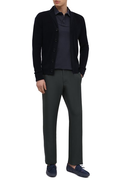 Текстильные мокасины SWIMS синего цвета по цене 11200 руб., арт. 030, фото 2 Текстильные мокасины SWIMS, арт. 030, фото 2