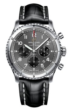 Мужские часы aviator 8 b01 chronograph 43 BREITLING бесцветного цвета, арт. AB0119131B1P2 | Фото 1 (Цвет циферблата: Серый; Механизм: Автомат; Материал корпуса: Сталь; Региональные ограничения белый список (Axapta Mercury): Не проставлено; Нос: Не проставлено; Ограничения доставки: m-style)