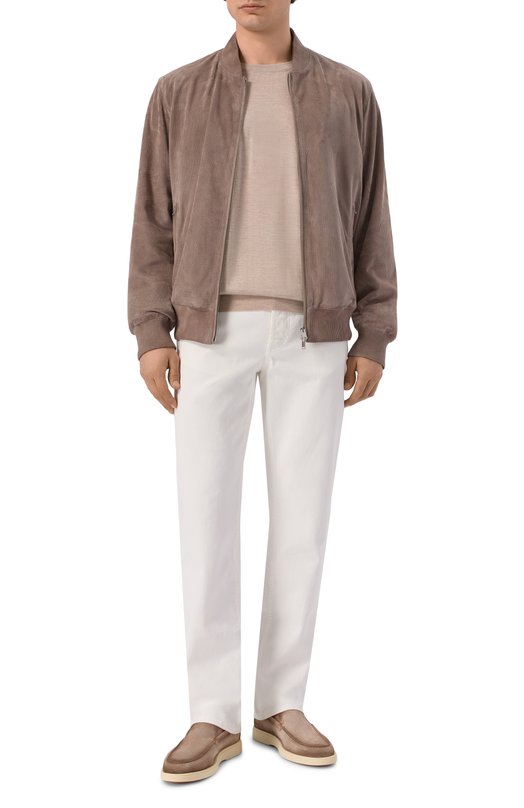 Замшевый бомбер MVST M26.2PM.L026/METIS SUEDE/PERF0RATED 6MM Бежевый  M26.2PM.L026/METIS SUEDE/PERF0RATED 6MM Фото 2