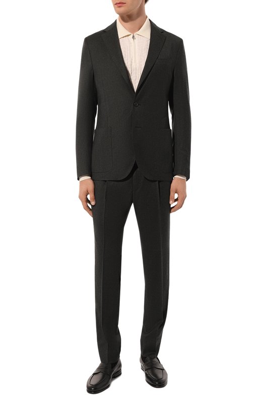 Шерстяной костюм Corneliani 94X007-9418400_SET Зелёный 94X007-9418400_SET
