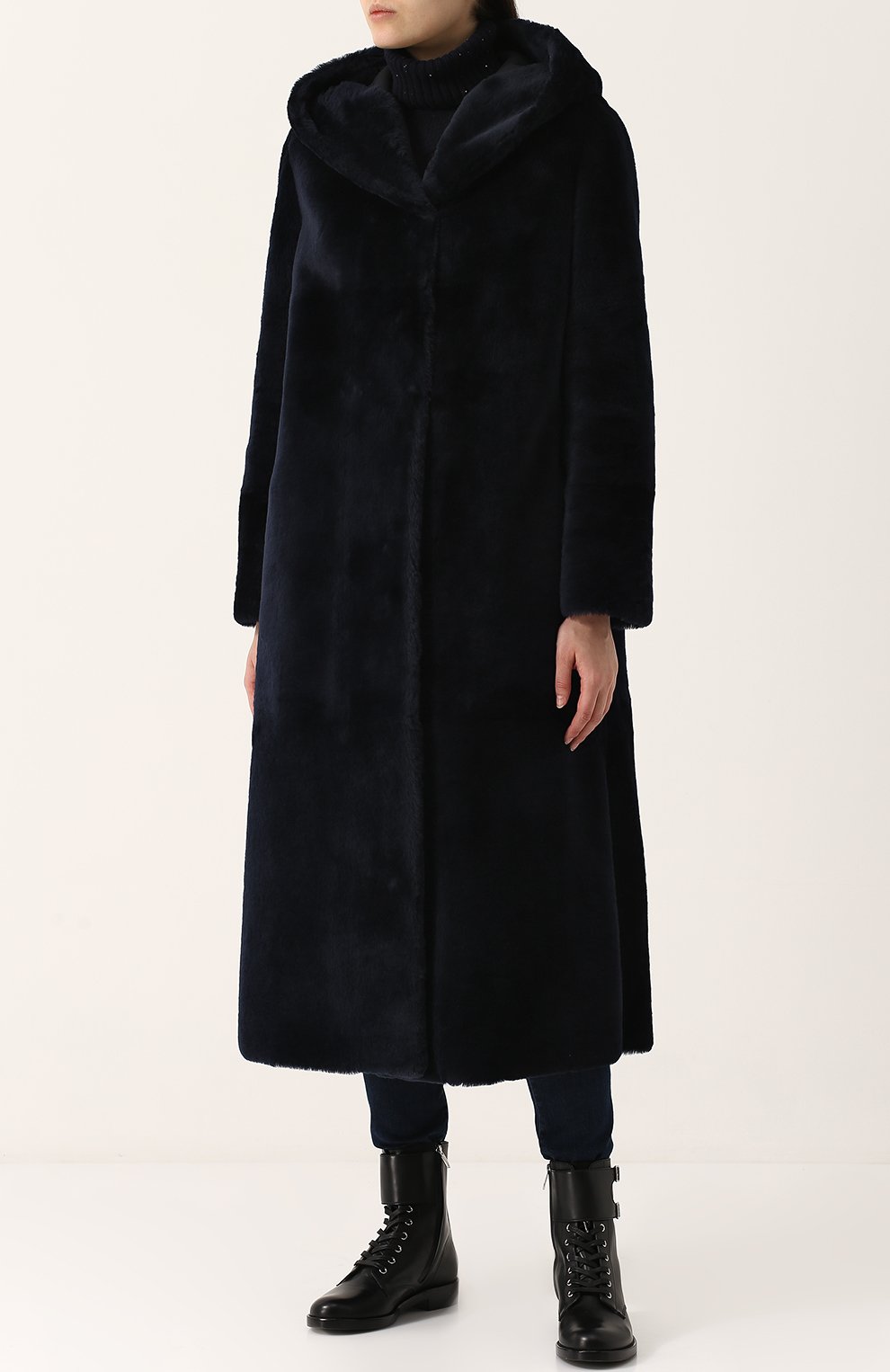 Двусторонняя дубленка из овчины с капюшоном LORO PIANA, арт. FAG4368, фото 6