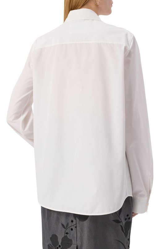Хлопковая рубашка Jil Sander J04DL0003/J45001 Белый  J04DL0003/J45001 Фото 4