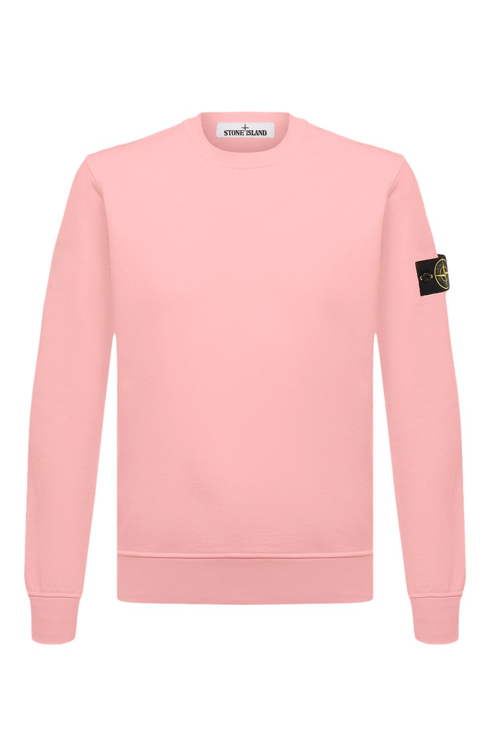 Хлопковый свитшот STONE ISLAND розового цвета по цене 31950 руб., арт. 101563051, фото 1 Хлопковый свитшот STONE ISLAND, арт. 101563051, фото 1