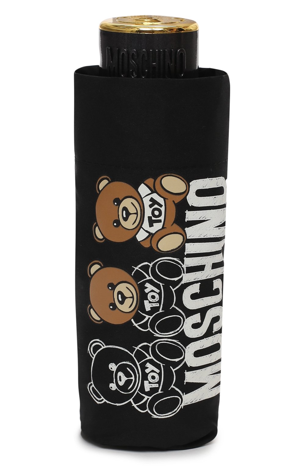 Складной зонт MOSCHINO черного цвета по цене 8755 руб., арт. 8061-SUPERMINI, фото 4 Складной зонт MOSCHINO, арт. 8061-SUPERMINI, фото 4