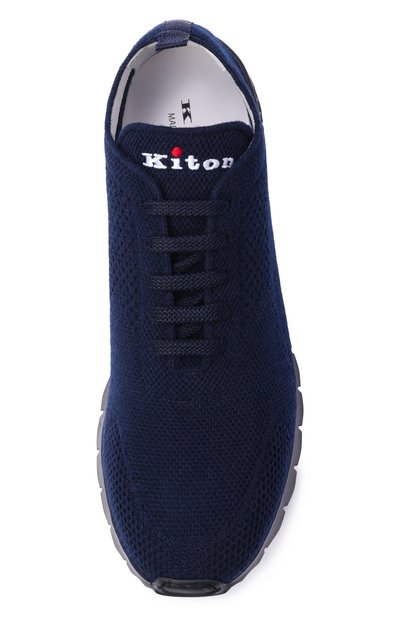 Текстильные кроссовки KITON темно-синего цвета по цене 112000 руб., арт. USSFITBN00847, фото 5 Текстильные кроссовки KITON, арт. USSFITBN00847, фото 5