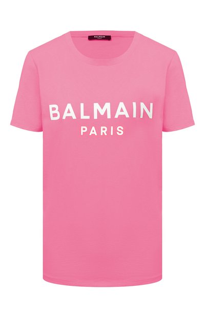 Женская хлопковая футболка BALMAIN, арт. VF11350/B019