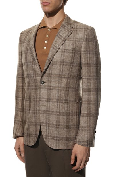 Пиджак из шерсти и шелка ZEGNA, арт. 348091/122520, фото 3