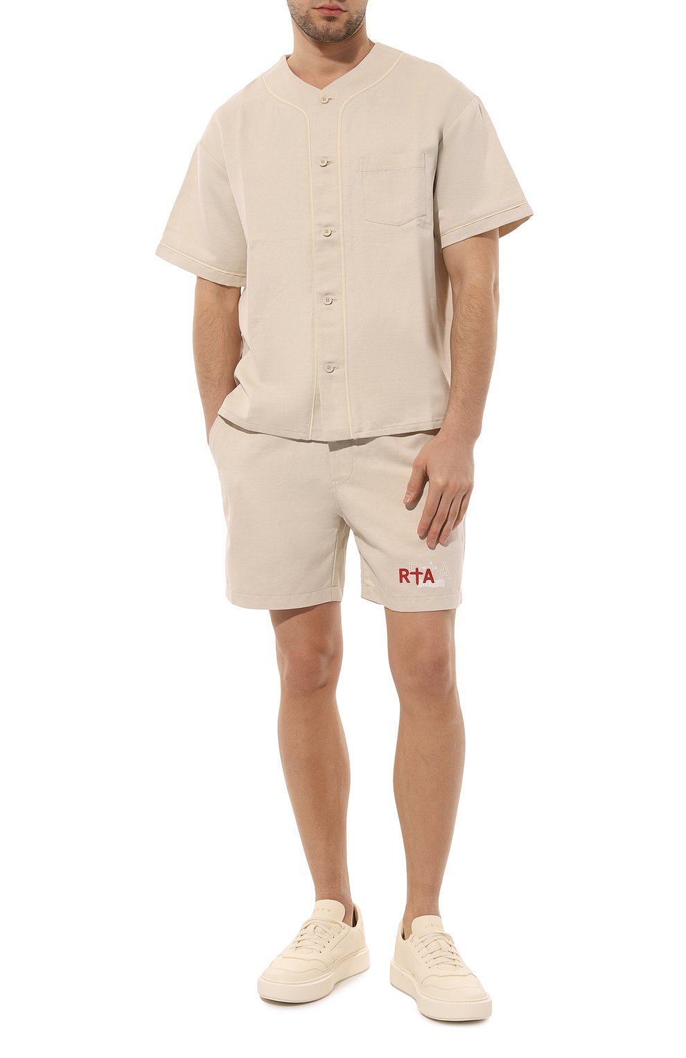 Шорты из хлопка и льна RTA, арт. MS23W440-B1328NATRL, фото 2
