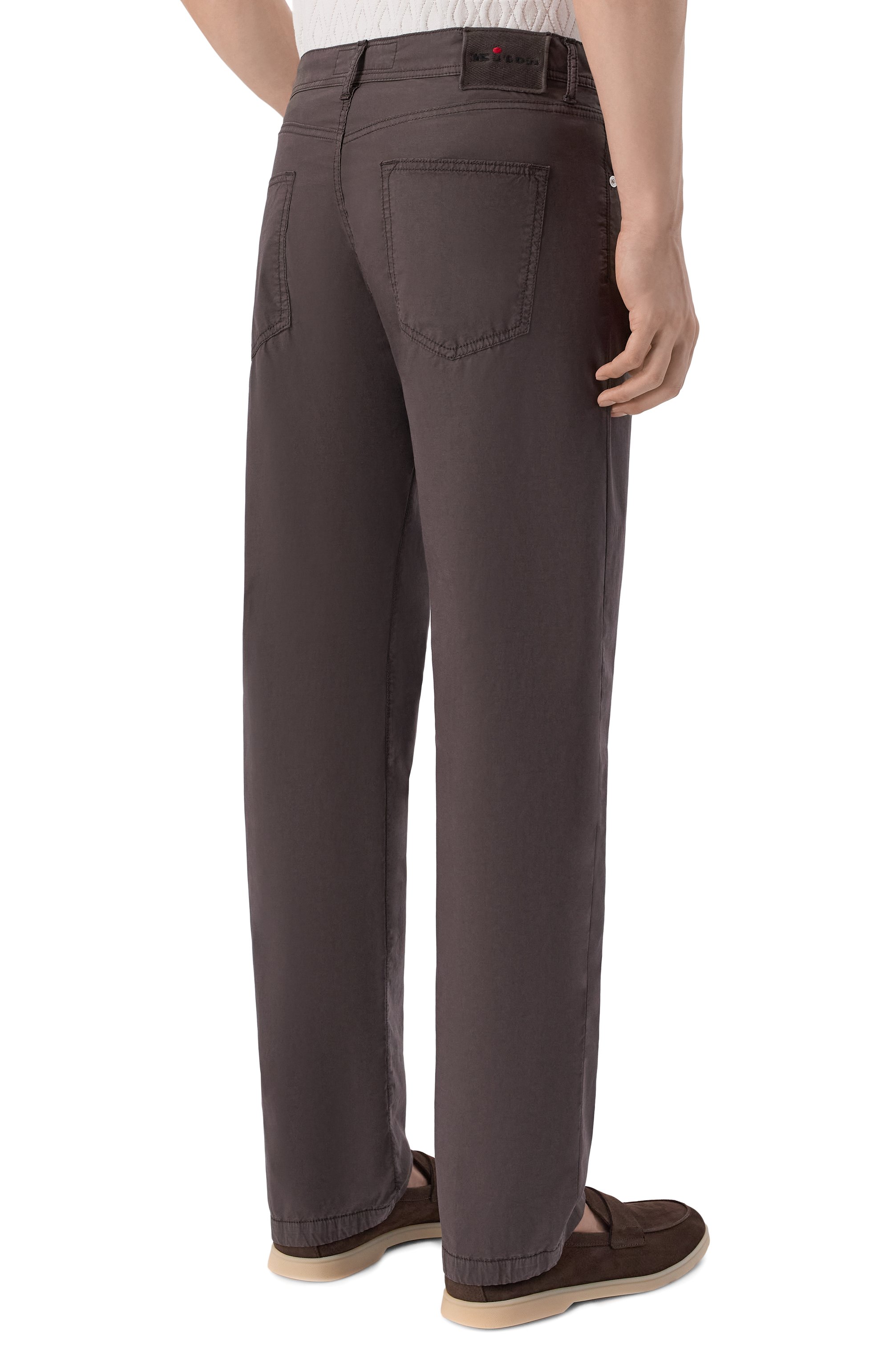 Брюки из хлопка и лиоцелла KITON, арт. UPNJS1K0610H, фото 4