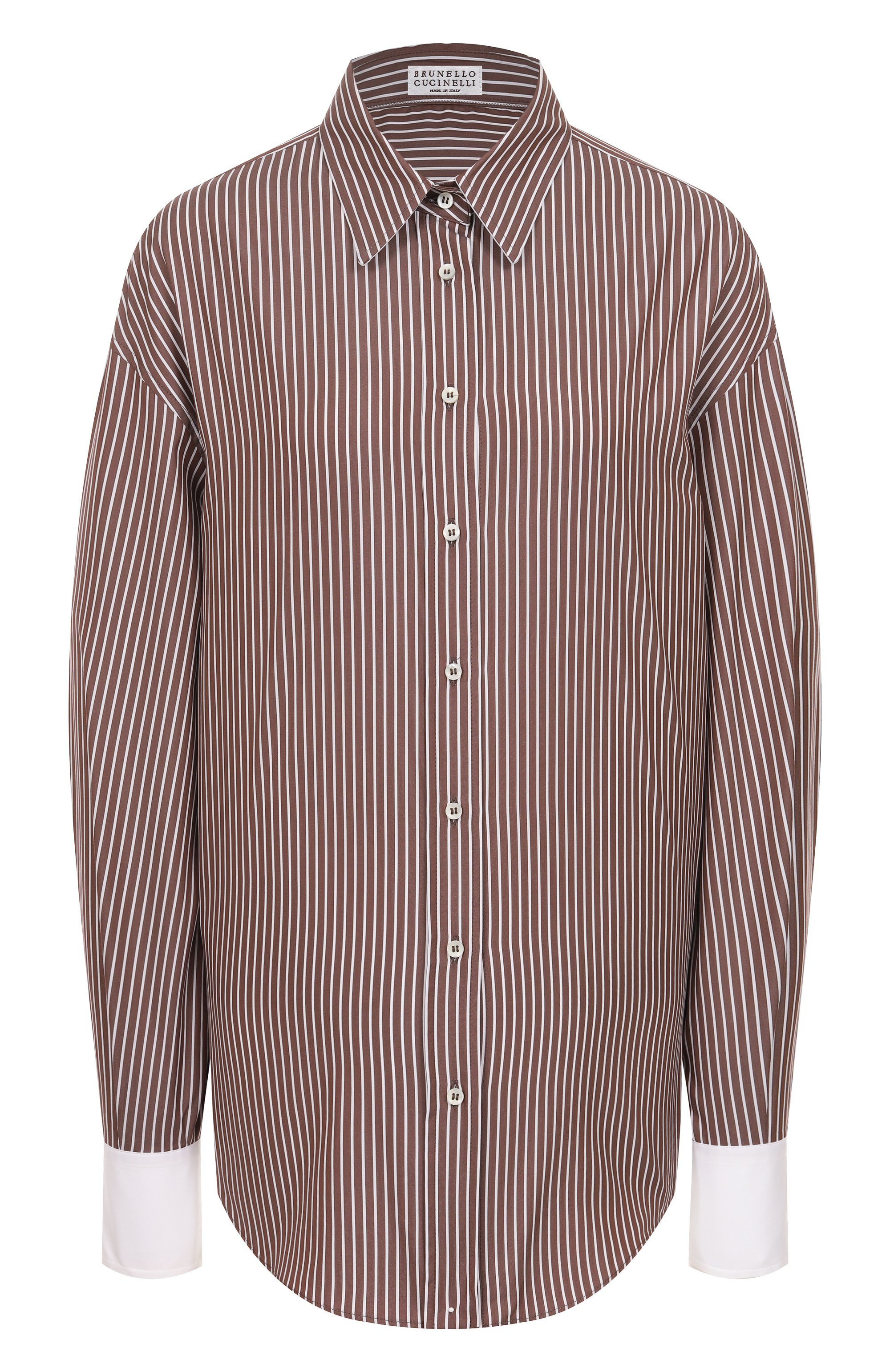Рубашка из хлопка и шелка BRUNELLO CUCINELLI, арт. MA794NM116, фото 1