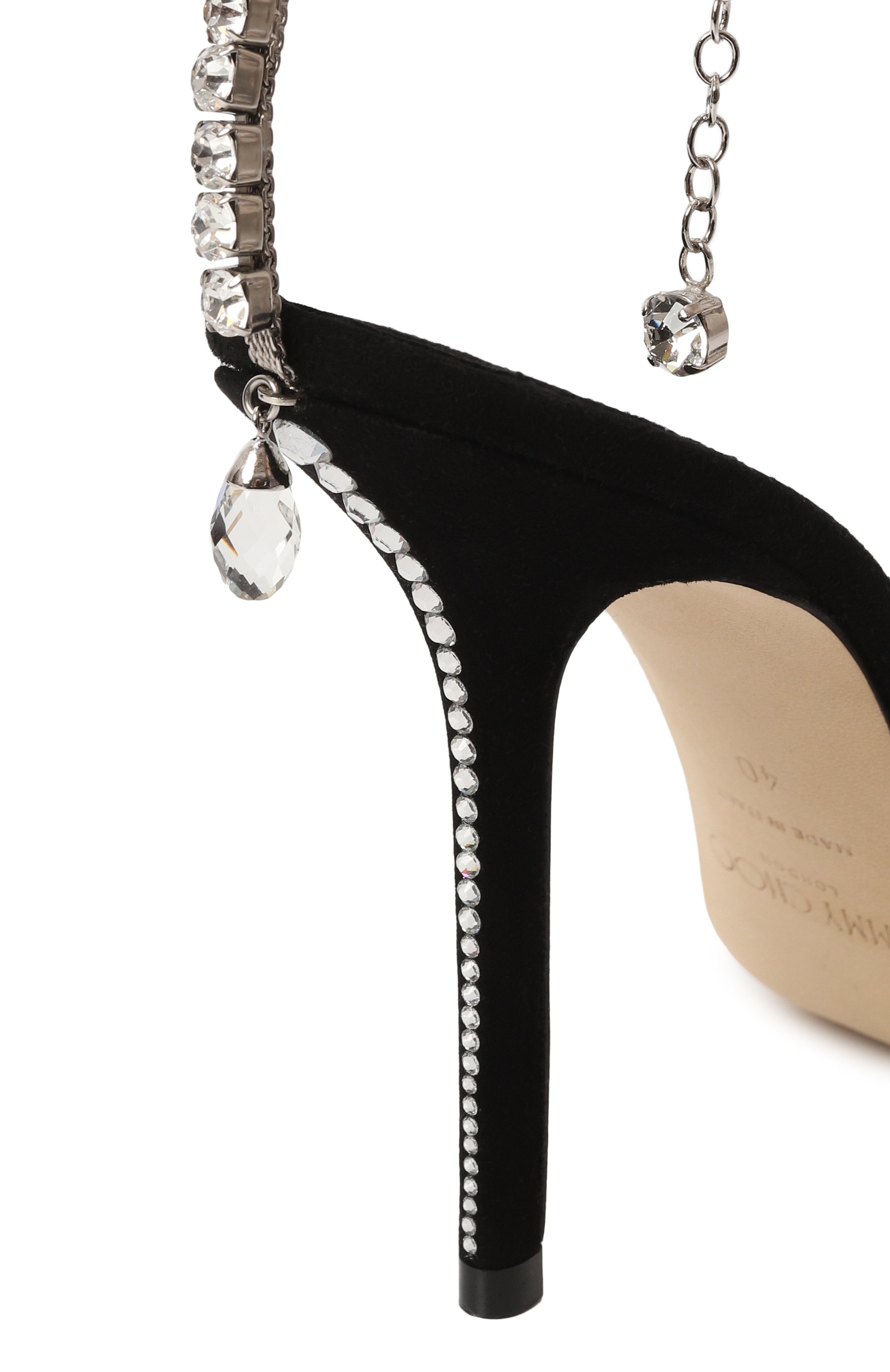 Замшевые босоножки saeda 100 JIMMY CHOO, арт. SAEDA SANDAL 100/EWA, фото 7