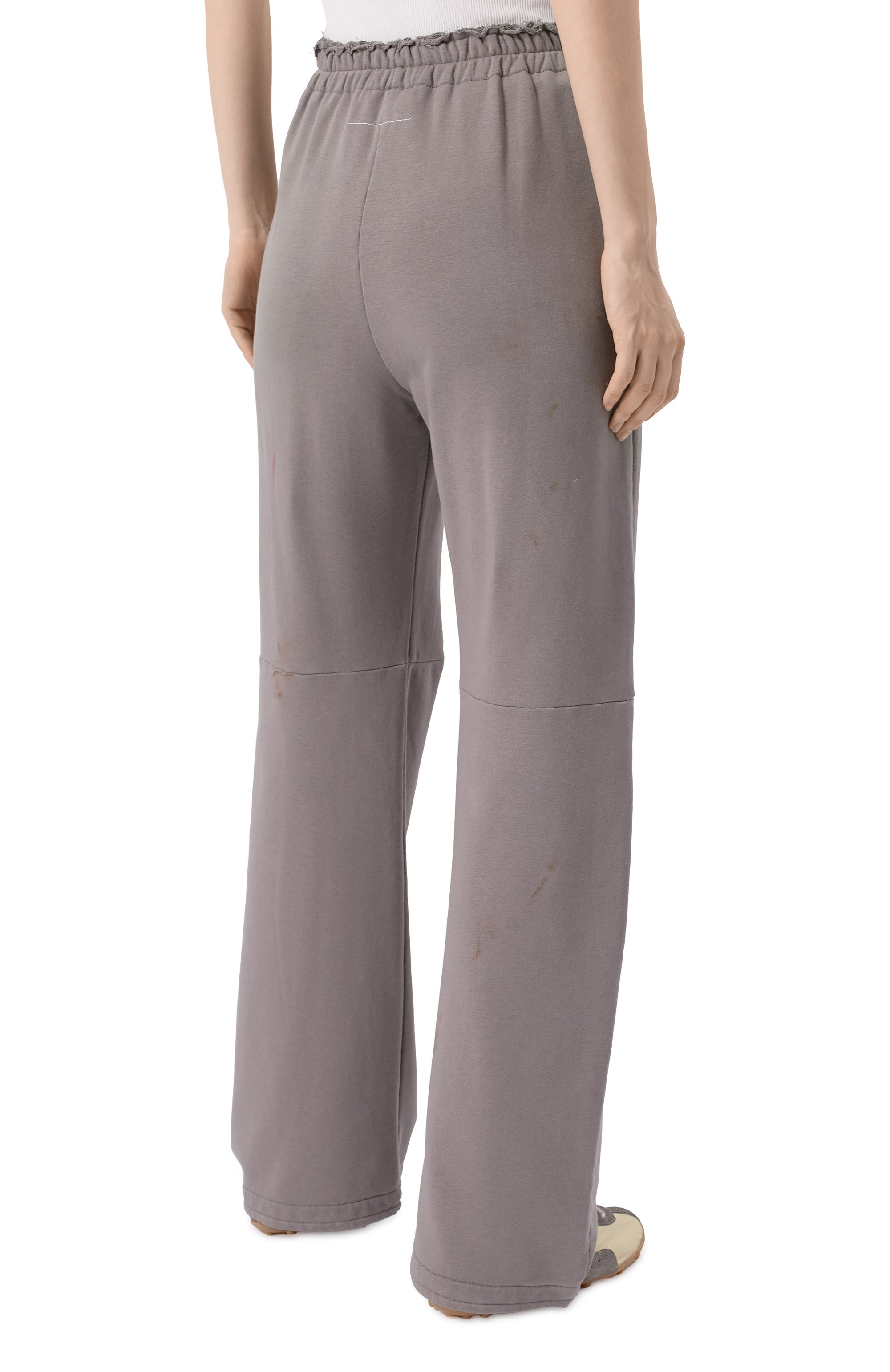 Хлопковые брюки MM6 серого цвета по цене 69950 руб., арт. S62KB0239/M25013, фото 4 Хлопковые брюки MM6, арт. S62KB0239/M25013, фото 4