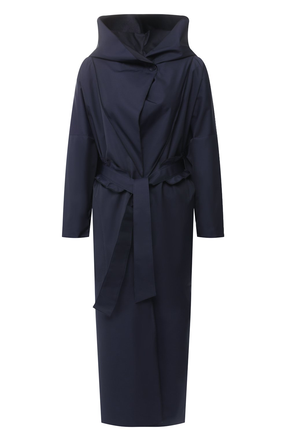 Плащ с поясом GIORGIO ARMANI темно-синего цвета по цене 226500 руб., арт. 9SH0L01Z/T00NY, фото 1 Плащ с поясом GIORGIO ARMANI, арт. 9SH0L01Z/T00NY, фото 1